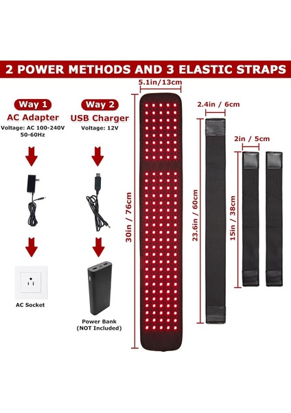 Kızılötesi Işık Terapi Kemeri - 640NM-660NM-880NM fırsatları