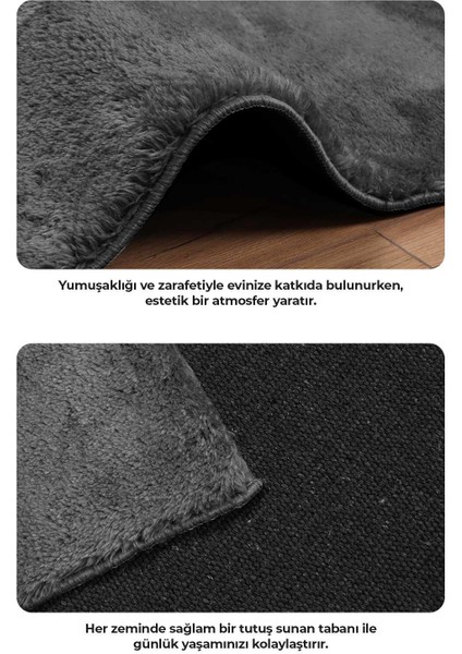 Brilla Home Brillahome Neptün  Kaymaz Taban Peluş Kumaş Halı Makinada Yıkanabilir