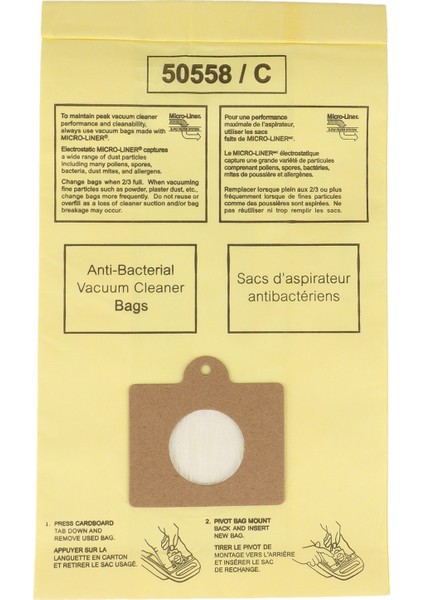 Stil Qc 5055 50557 50558 50104, C-5 C-18 Vakum Parçaları Için 20 Paket Filtrasyon Teneke Kutu Vakum Torbaları (Yurt Dışından) fiyatları