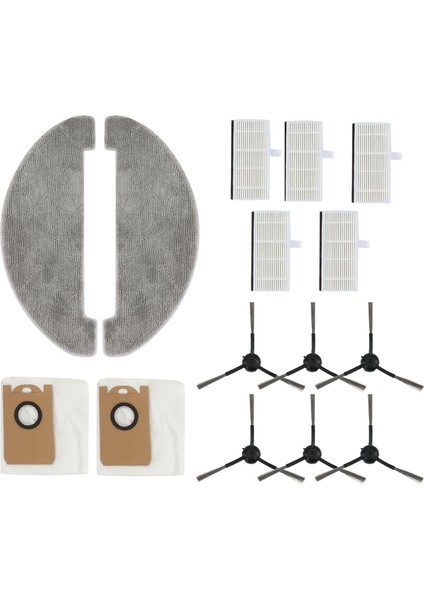 S9 Robot Süpürge Yedek Parçaları Için 15 Adet Toz Torbası Mops Yan Fırça Setleri (Yurt Dışından)