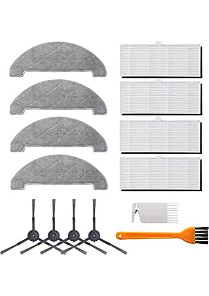 14 Adet Yan Fırçalar Paspas Bezleri Hepa Filtre Aksesuarları Parçaları S9 Robotlu Süpürge (Yurt Dışından)