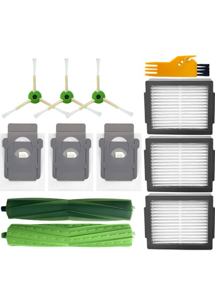 Elektrikli Süpürge Yedek Aksesuarları Ana Fırça Hepa Filtre Yan Fırça Toz Torbaları I7 E5 E6 E&ı Serisi (Yurt Dışından)