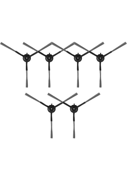 U200 / U200 Pro Robotlu Süpürge Için 6 Adet Yedek Yedek Parça Yıkanabilir Yan Fırça (Yurt Dışından)