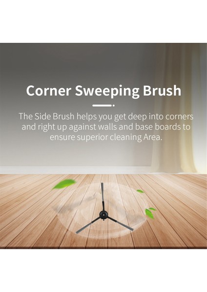 U200 / U200 Pro Robotlu Süpürge Için 6 Adet Yedek Yedek Parça Yıkanabilir Yan Fırça (Yurt Dışından) modelleri