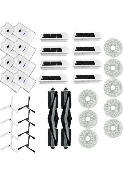 Deebot X2, X2 Pro, DEX86 Elektrikli Süpürgeler Rulo Yan Fırçalar Hepa Filtreler Paspas Bezi Toz Torbaları Yedek Parçalar (Yurt Dışından)