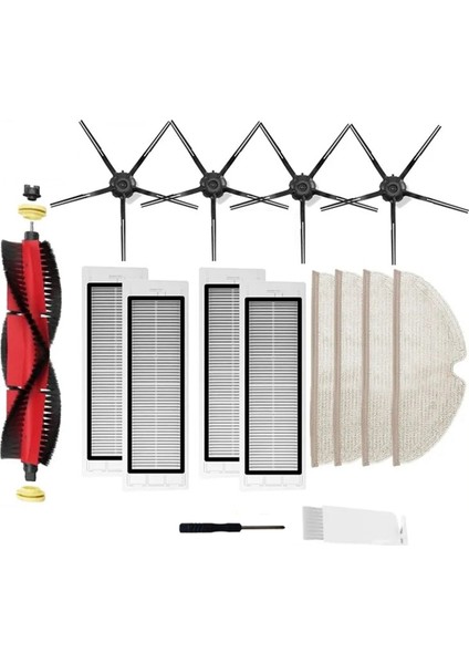 S5 S502-00 S502-02 S5 Max S6 S6 Maxv S6 E4 E5 Robotlu Süpürge Ana Yan Fırça Hepa Filtreli Mops (Yurt Dışından)
