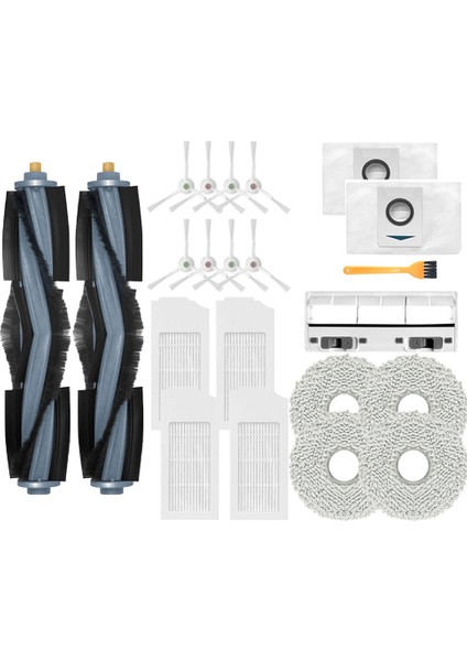 Debot T20 Pro Robotik Süpürge Parçaları Ana Yan Fırça Paspas Bezi Kapak Hepa Filtre Aksesuarı Yedek Parça (Yurt Dışından)