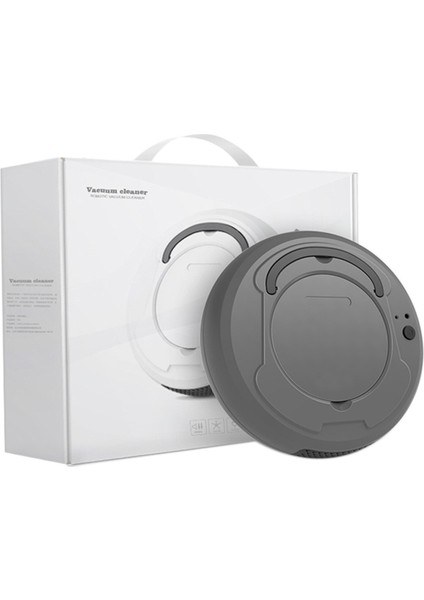 1800PA Akıllı Robotlu Süpürge, 3'ü 1 Arada USB Şarj Edilebilir Akıllı Süpürme Robotu Ev Için Güçlü Emiş Temizleyici Gri (Yurt Dışından)