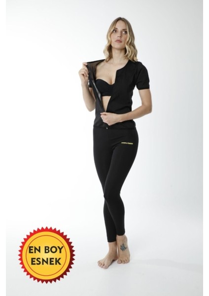 Termal Sauna Fermuarlı Kısa Kollu Eşofman Takımı