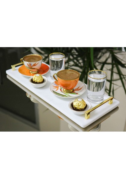 Mermer Sunumluk Tepsi 40X15 cm Uzun Sunumluk Peynir Tabağı fırsatları