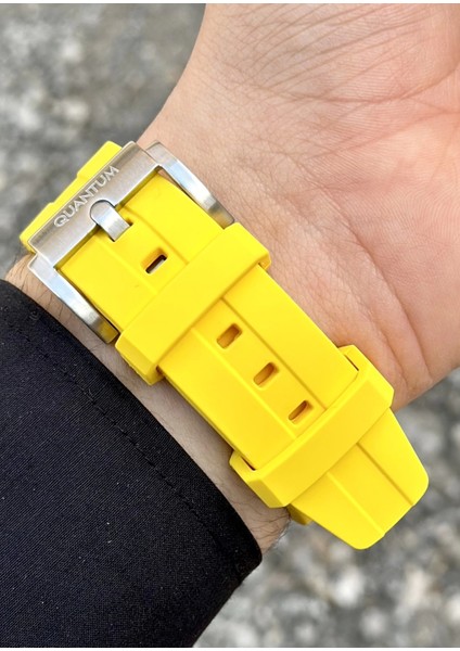 Sarı Silikon Kordon Erkek Kol Saati modelleri