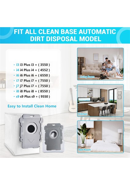 Irobot Roomba I3 I3+ I7 I7+ Için Uyumlu Yedek Parçalar Toz Torbası (Yurt Dışından) indirimleri