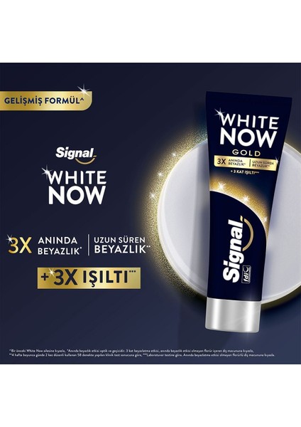 White Now Gold Işıltı Diş Macunu 75ML X4
