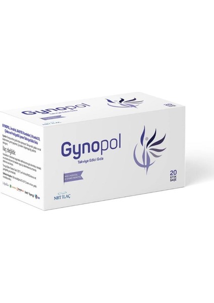Gynopol Inostiol, B Vitaminleri, Vitamin D3, Çinko ve Prebiyotik Içeren Takviye Edici Gıda 20 Şase