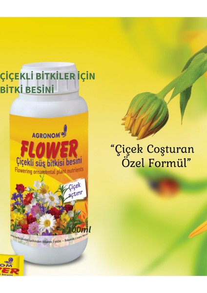 NeFizz Doğa Gül, Orkide, Menekşe Vb. Çiçekli Sıvı Bitki Besini, Gübresi, Genel Vitamin, Çiçek Coşturan (100 Ml)