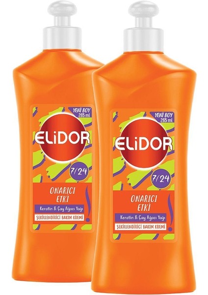 7/24 Şekillendirici Saç Bakım Kremi Onarıcı Etki Keratin & Çay Ağacı Yağı 265 ml X2 Adet fiyatları