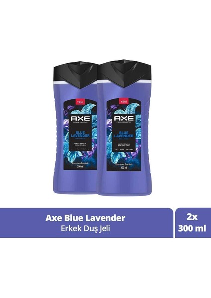 Premium Collection Duş Jeli Blue Lavender 3 In 1 Vücut Saç Yüz 300 ml X2