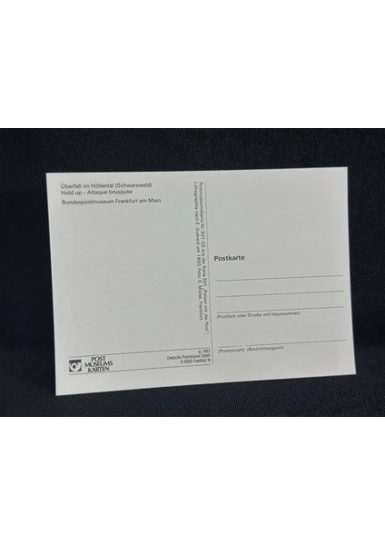 1983 Almanya Cehennem Vadisi Soygunu Überfall Im Höllental Schwarzwald Postcard Germany fırsatları