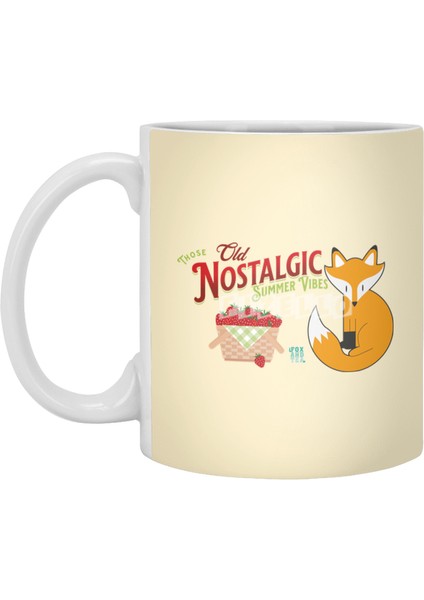 Fox And Tea_ Nostalgic Summer Vibes Beyaz Kupa