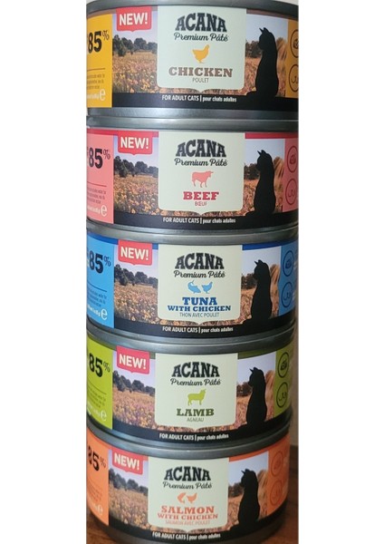 Premium Pate Kedi Konservesi Karışık 5 Adet