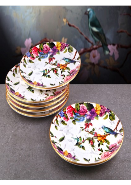 Seramik Servis Tabağı 6lı Flore
