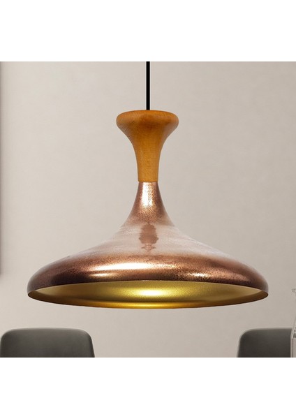 Champion Ahşap Mantar Başlık Tekli Avize Salon Oturma Odası Mutfak Yatak Odası Sarkıt Modeli