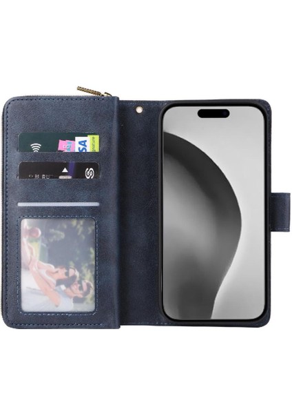 IPhone 16 Için Kılıf Pro Max Cüzdan Kılıf ile 9 Kart Yuvaları ile Kapak Çevirin (Yurt Dışından)