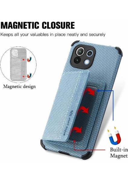Xiaomi 11 Için Kılıf Standı Fonksiyonu Rfıd Engelleme Manyetik Kart Tutucu (Yurt Dışından) fırsatları