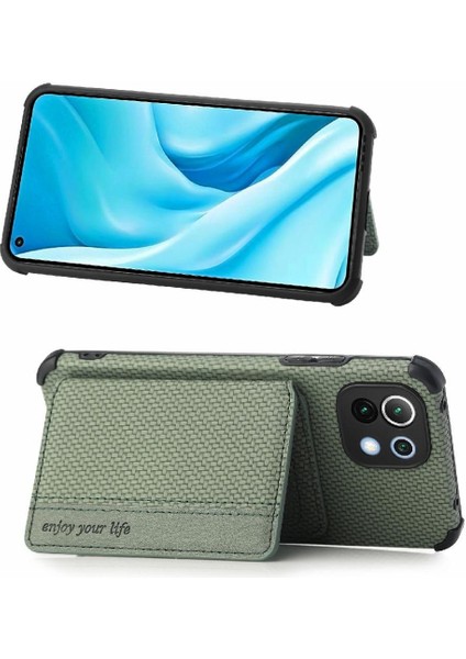 Xiaomi 11 Için Kılıf Standı Fonksiyonu Rfıd Engelleme Manyetik Kart Tutucu (Yurt Dışından) fırsatları
