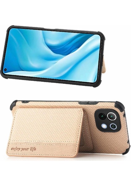 Xiaomi 11 Için Kılıf Standı Fonksiyonu Rfıd Engelleme Manyetik Kart Tutucu (Yurt Dışından) modelleri