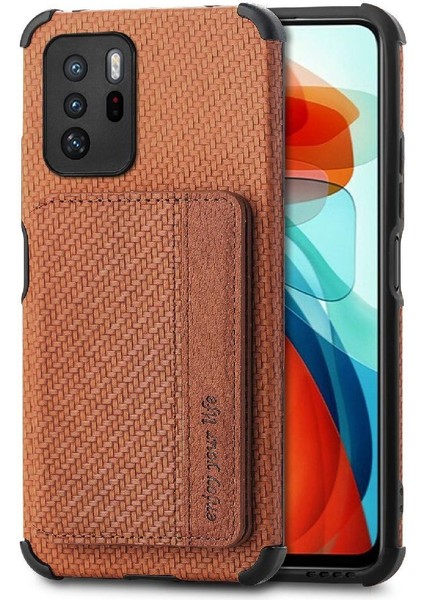 Xiaomi Redmi Için Not 10 Pro 5g Standı Fonksiyonu Manyetik Kart Tutucu (Yurt Dışından)