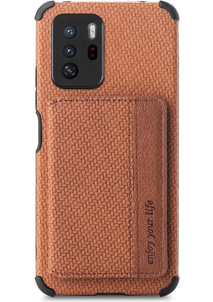 Xiaomi Redmi Için Not 10 Pro 5g Standı Fonksiyonu Manyetik Kart Tutucu (Yurt Dışından)