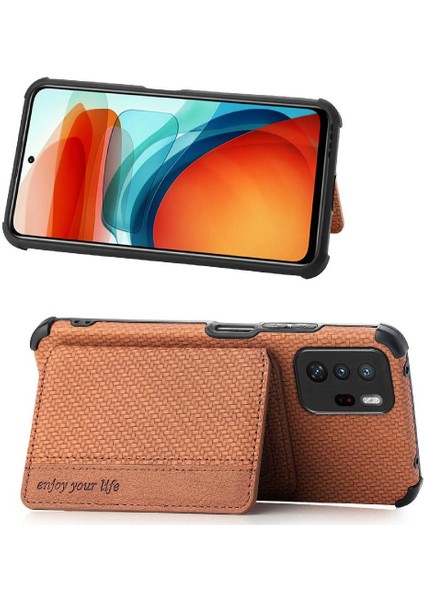 Xiaomi Redmi Için Not 10 Pro 5g Standı Fonksiyonu Manyetik Kart Tutucu (Yurt Dışından)