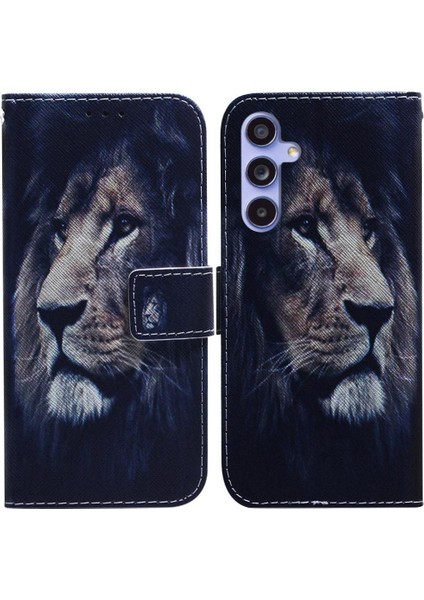Samsung Galaxy S24 Artı Kart Yuvaları Için Flip Case Manyetik Kapatma Boyalı (Yurt Dışından)