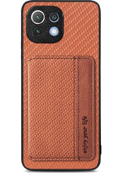 Xiaomi 11 Lite Rfıd Engelleme Manyetik Kart Tutucu Komple Kamera Için Kılıf (Yurt Dışından)