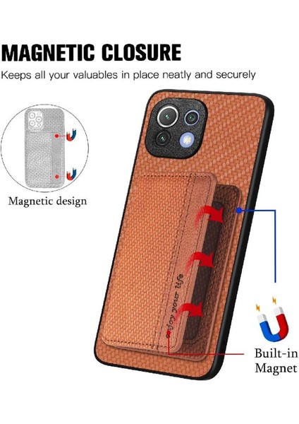 Xiaomi 11 Lite Rfıd Engelleme Manyetik Kart Tutucu Komple Kamera Için Kılıf (Yurt Dışından) modelleri