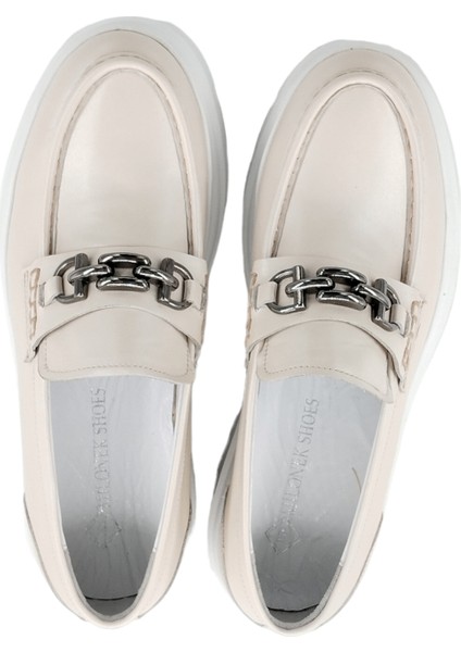 Loafer Bej Nikel Tokalı modelleri