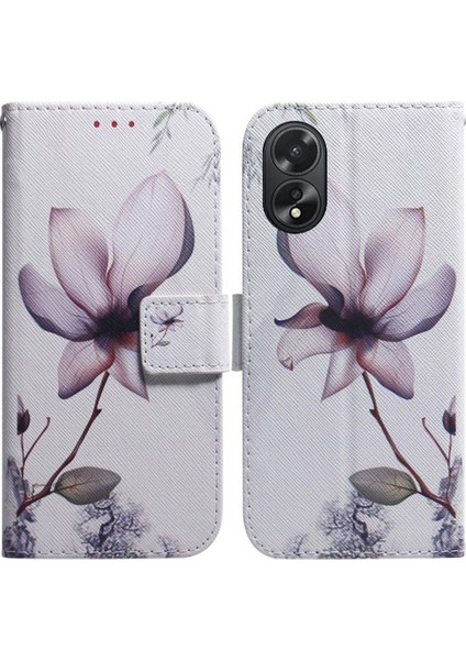 Oppo A38 4g Için Flip CASE/A18 4g Kart Yuvaları Cüzdan Boyalı Pu Deri (Yurt Dışından)
