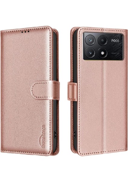 Xiaomi Poco X6 Pro Pu Deri Kart Tutucu Kickstand Cüzdan Için Flip Case (Yurt Dışından)