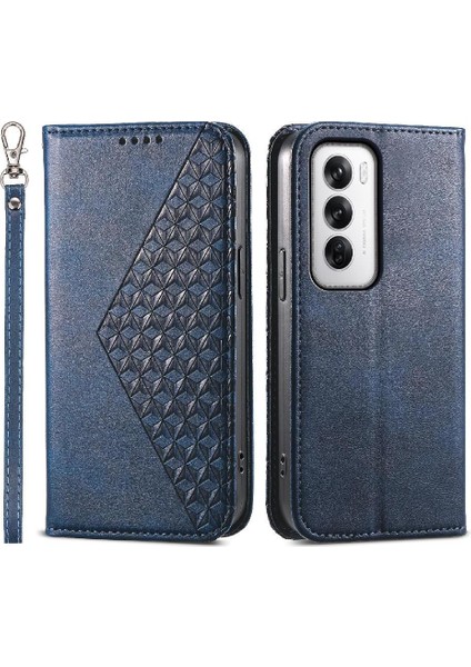 Oppo Oppo 12 5g Günlük Kullanım Için Flip Case Standı Cüzdan Eşkenar Dörtgen Şekli El (Yurt Dışından)