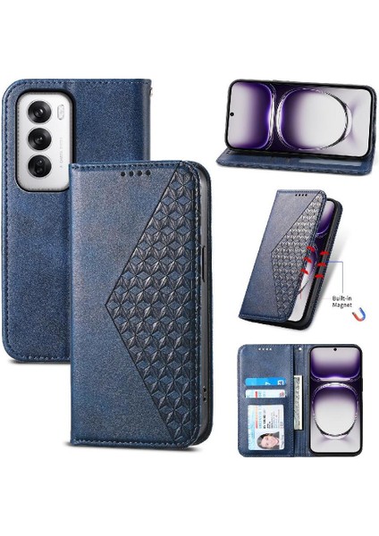 Oppo Oppo 12 5g Günlük Kullanım Için Flip Case Standı Cüzdan Eşkenar Dörtgen Şekli El (Yurt Dışından) fiyatları