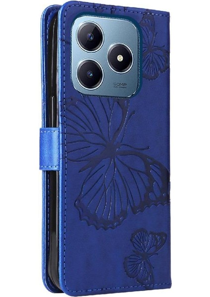 Kart ile Realme C61 Manyetik Kapak Darbeye Kapak Pu Deri Kılıf (Yurt Dışından) modelleri