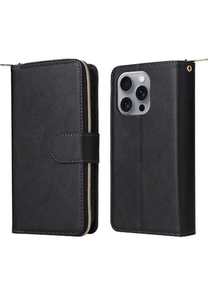 IPhone 16 Için Kılıf Pro Max Cüzdan Kılıf ile 9 Kart Yuvaları ile Kapak Çevirin (Yurt Dışından)