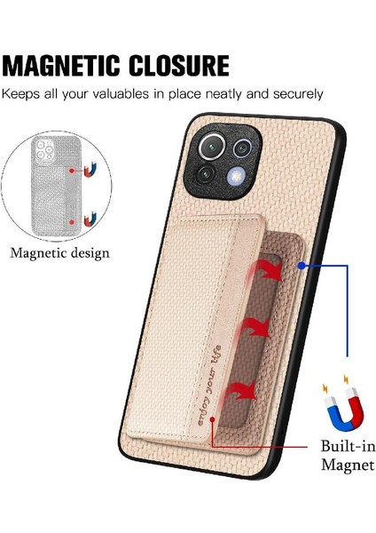 Xiaomi 11 Lite Rfıd Engelleme Manyetik Kart Tutucu Komple Kamera Için Kılıf (Yurt Dışından) modelleri