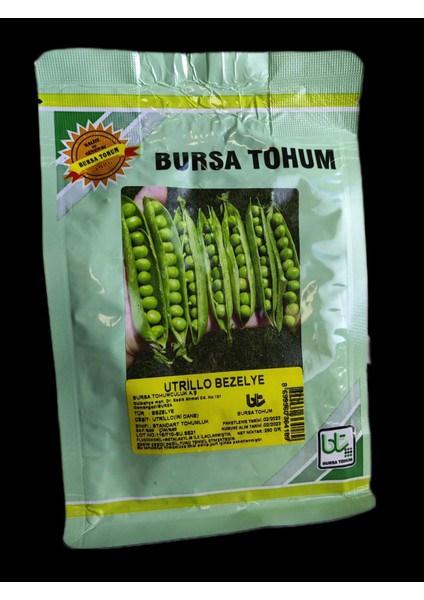 Bursa Tohum Bt Utrillo Bezelye Tohumu 250 Gram