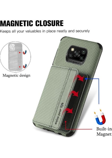 Xiaomi Poco X3 Pro Manyetik Kart Tutucu Rfıd Engelleme Için Kılıf Komple (Yurt Dışından) modelleri