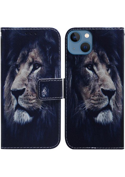 IPhone 15 Için Flip Case Cüzdan Kart Yuvaları Pu Deri Boyalı Manyetik (Yurt Dışından)