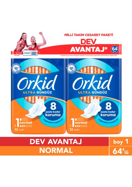 Ultra Normal (Boy 1) Cesaret Paketi 64LÜ Hijyenik Ped