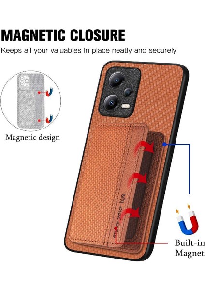 Xiaomi Poco X5 Manyetik Kart Tutucu Standı Fonksiyonu Rfıd Engelleme (Yurt Dışından) modelleri