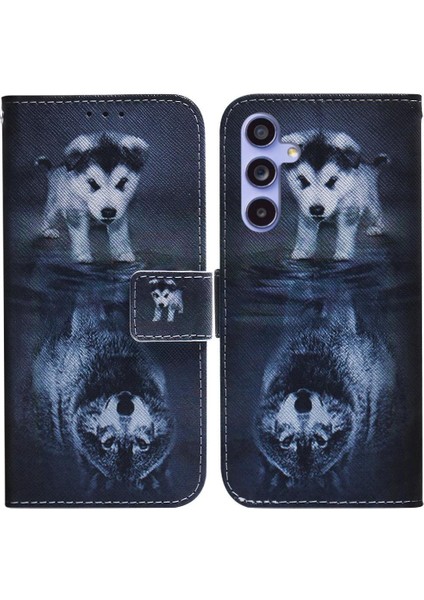 Samsung Galaxy S24 Artı Kart Yuvaları Için Flip Case Manyetik Kapatma Boyalı (Yurt Dışından)